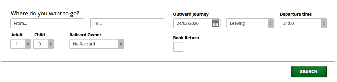 The National Rail London Euston to London Kings Cross Journey Planner